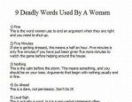 9 Deadly Words Used By Women