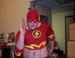 Flash Flashing His Six Pack!